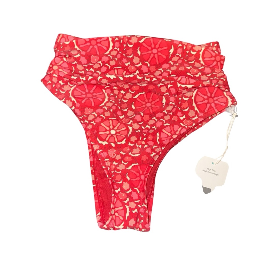 RHODE Red Floral Bikini Bottom